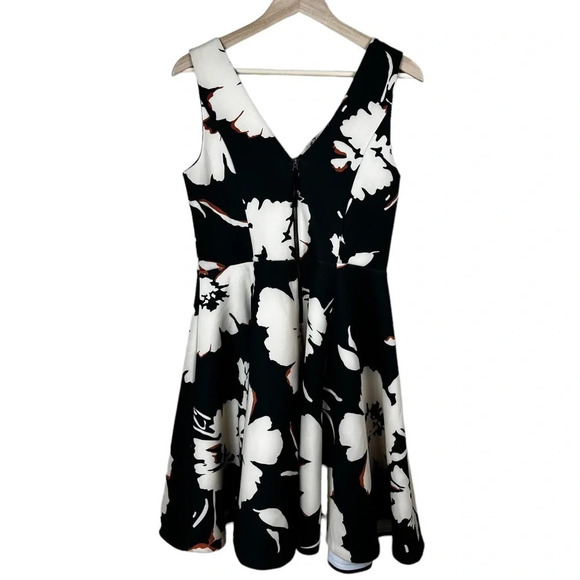Maeve • Black Scuba Amory Fit & Flare Floral Casual Dress - Picture 3 of 9